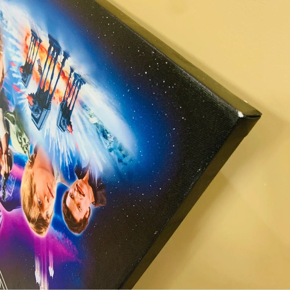 Star Wars Empire Strikes Back 19in X 15in Black Blue Purple Canvas Wall Art